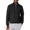 Hanes Men’s Quarter-zip Pullover, Ecosmart Fleece Pullover Shirt for Men, Cotton Blend(Black)