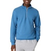 Hanes Men’s Quarter-zip Pullover, Ecosmart Fleece Pullover Shirt for Men, Cotton Blend(Denim Blue)
