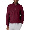 Hanes Men’s Quarter-zip Pullover, Ecosmart Fleece Pullover Shirt for Men, Cotton Blend(Maroon)