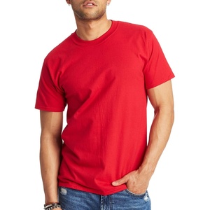 Hanes Men’s Beefy-T T-Shirt, Heavyweight Cotton T-Shirts for Men, 1 or 2 Pack, Men’s Tees (Tall(Deep Red)