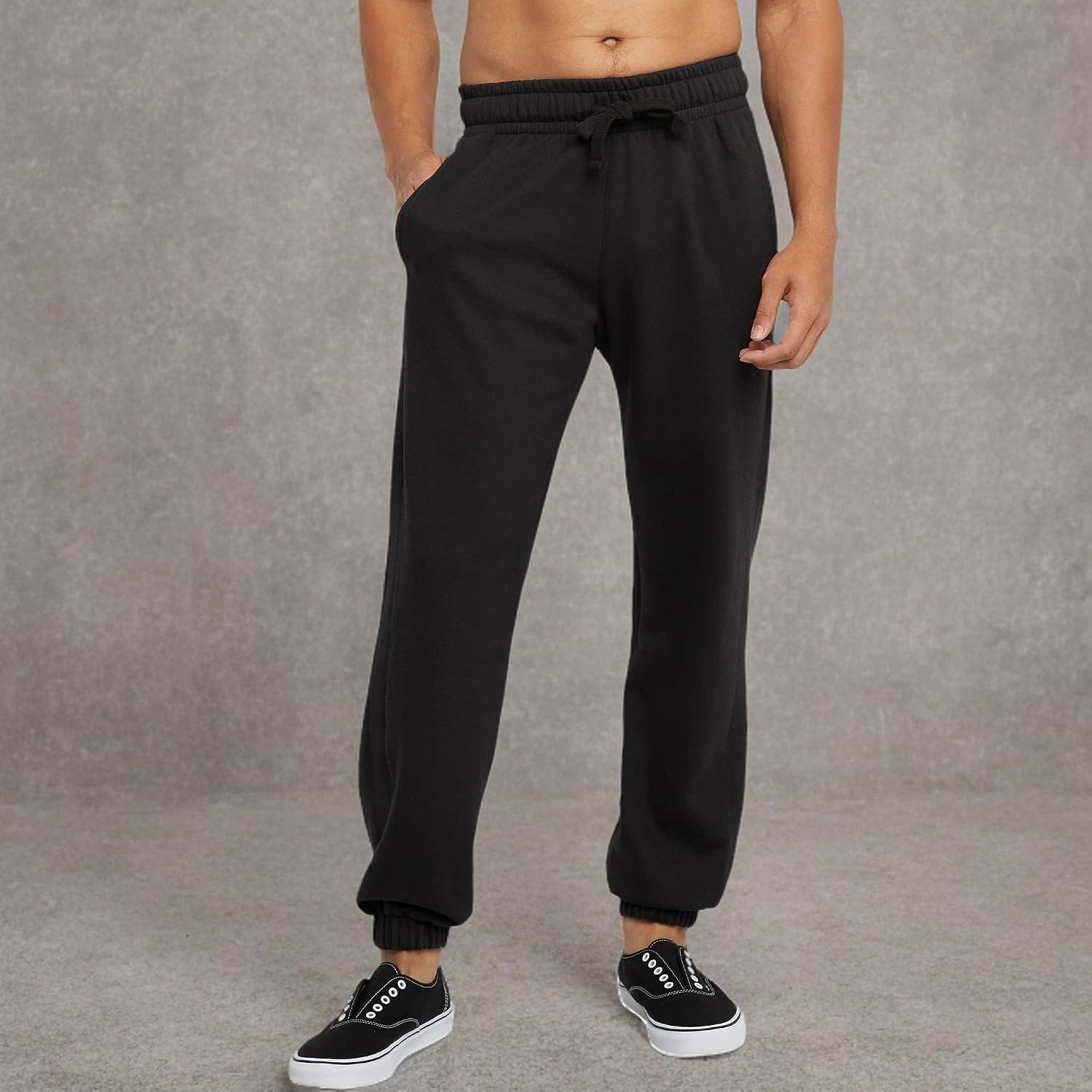 image:imageHanes Originals Mens Jogger Sweatpants Heavyweight Fleece Joggers with Pockets 30 InseamBlack