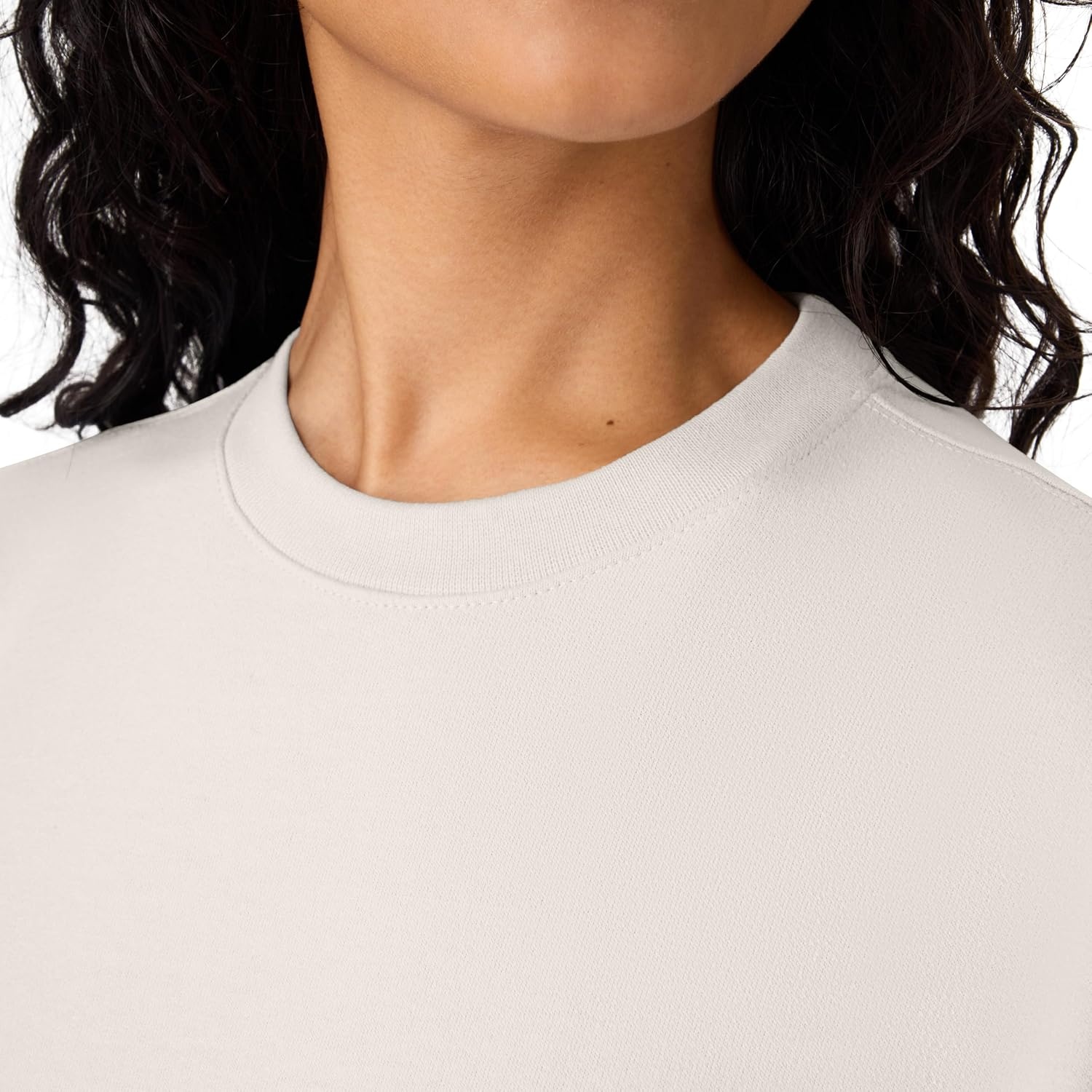 image:imageHanes Originals Womens Fleece Sweatshirt Midweight Sweatshirt for Women Placed FlowersNatural