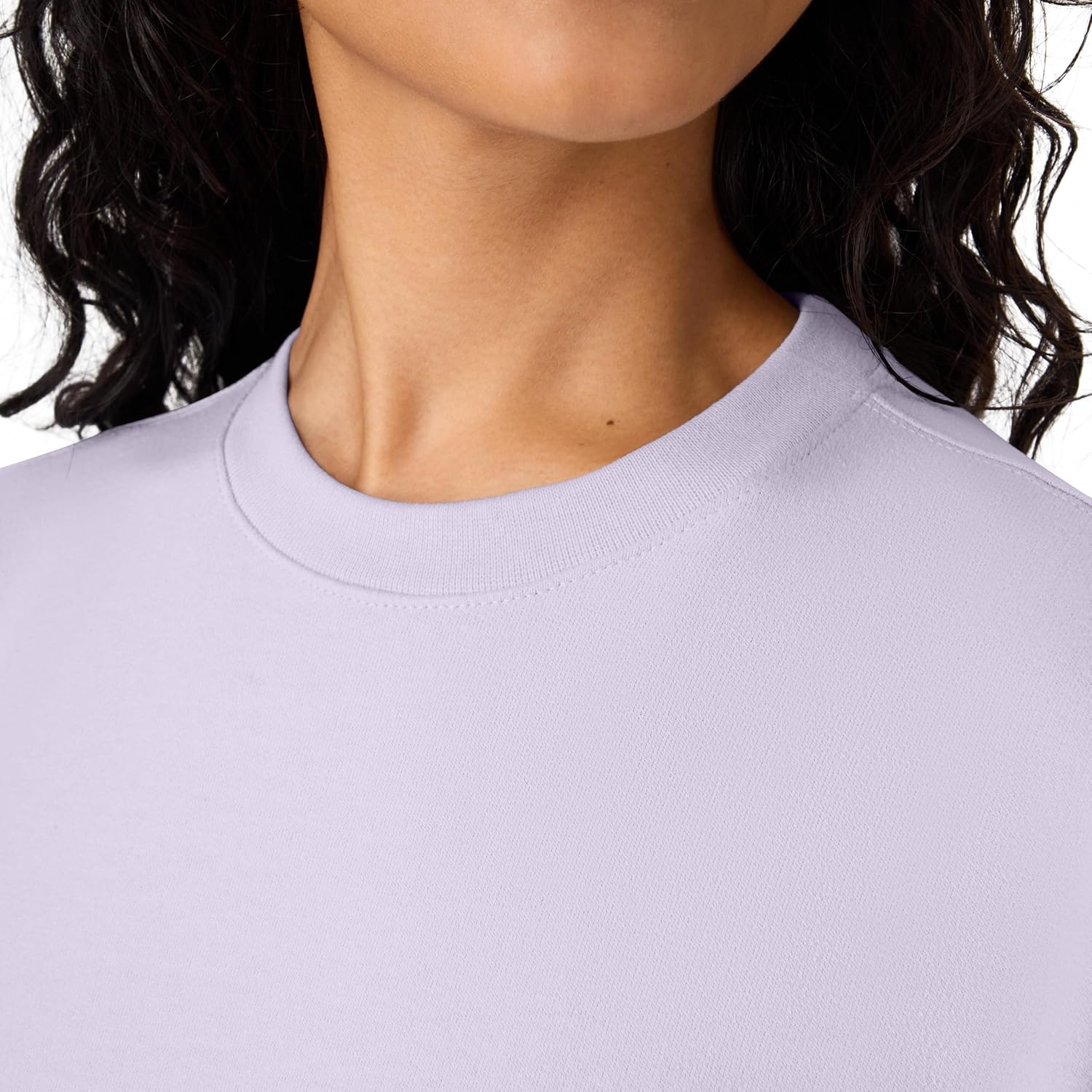 image:imageHanes Originals Womens Fleece Sweatshirt Midweight Sweatshirt for Women Placed FlowersUrban Lilac