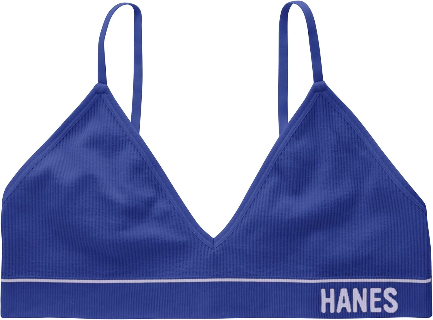 image:imageHanes Womens Originals Seamless Triangle Rib Bralette Soft Ribbed Bras ComfortFlex Fit BraBright Violet Indigo