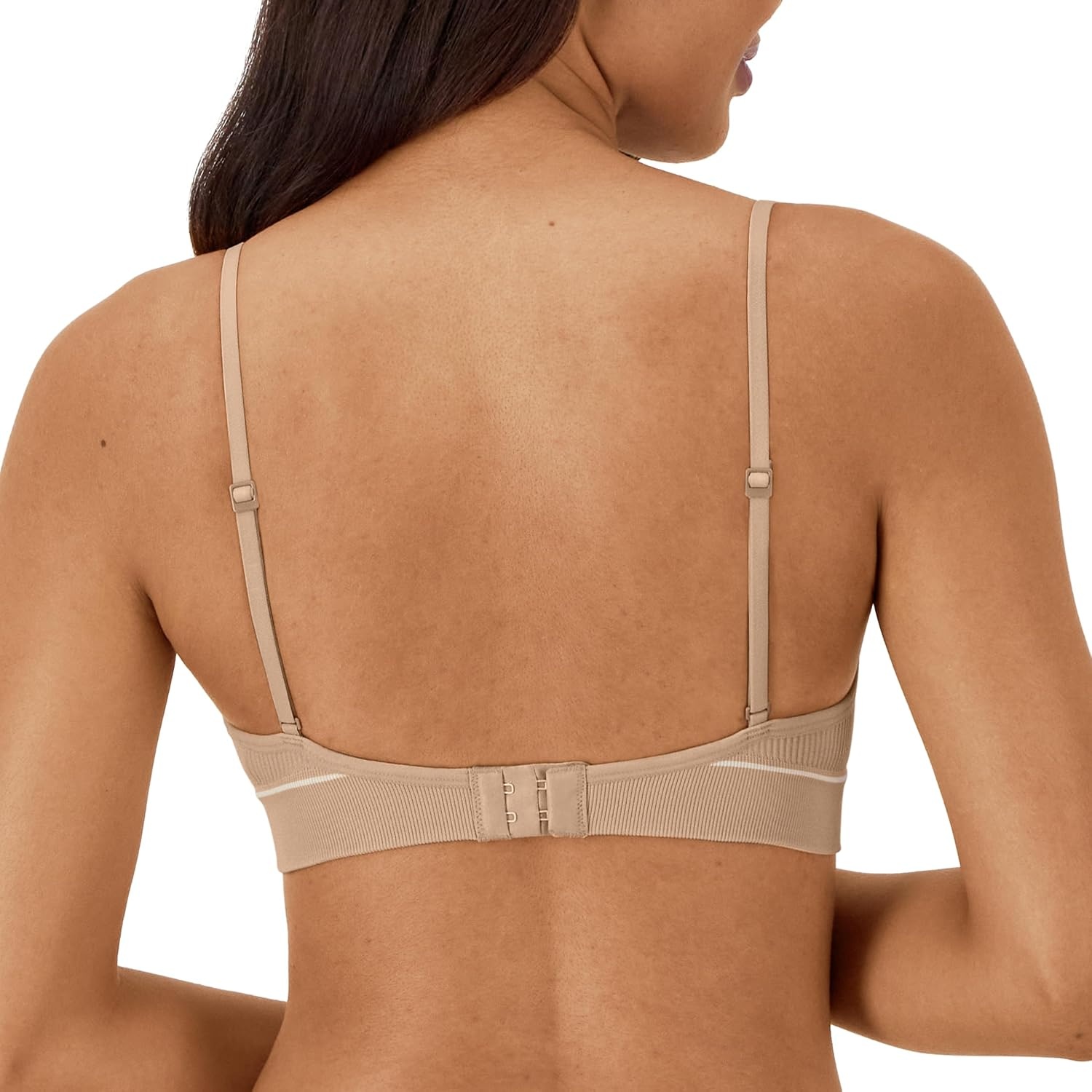 image:imageHanes Womens Originals Seamless Triangle Rib Bralette Soft Ribbed Bras ComfortFlex Fit BraDeep Glow