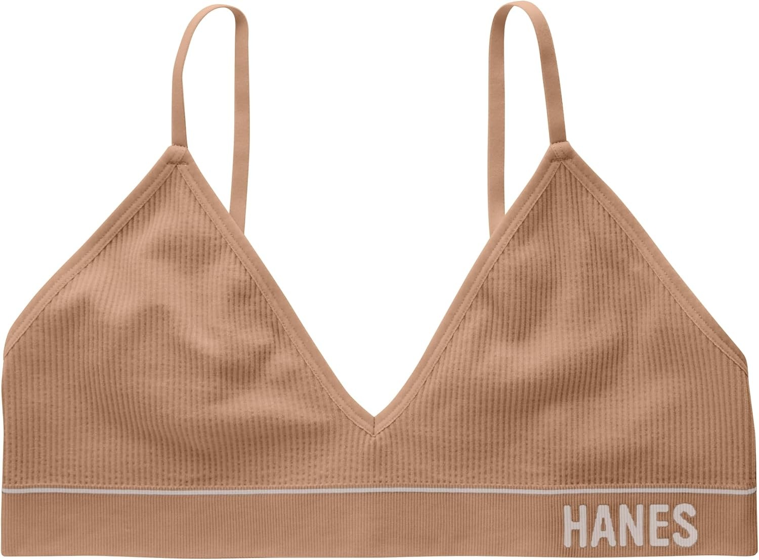 image:imageHanes Womens Originals Seamless Triangle Rib Bralette Soft Ribbed Bras ComfortFlex Fit BraDeep Glow