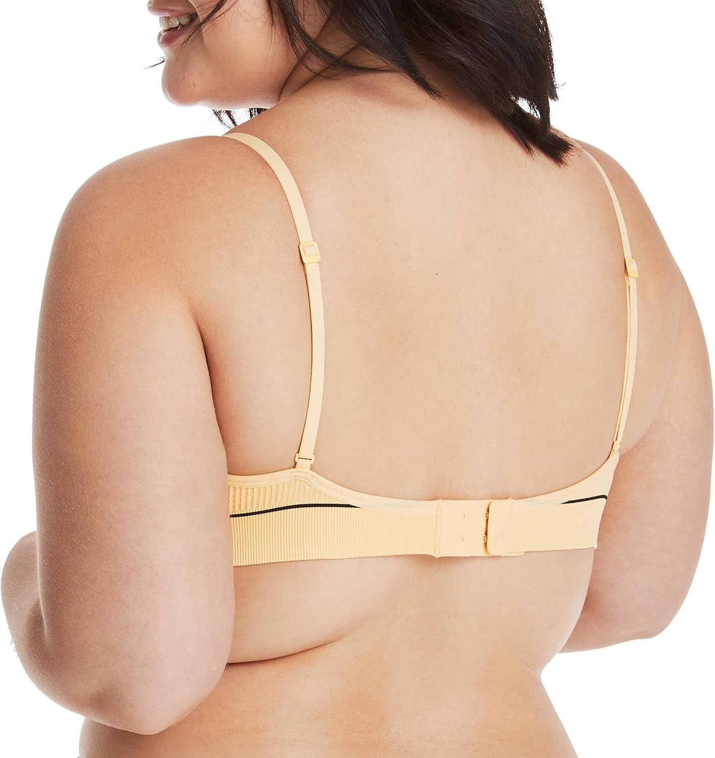 image:imageHanes Womens Originals Seamless Triangle Rib Bralette Soft Ribbed Bras ComfortFlex Fit BraGoldie