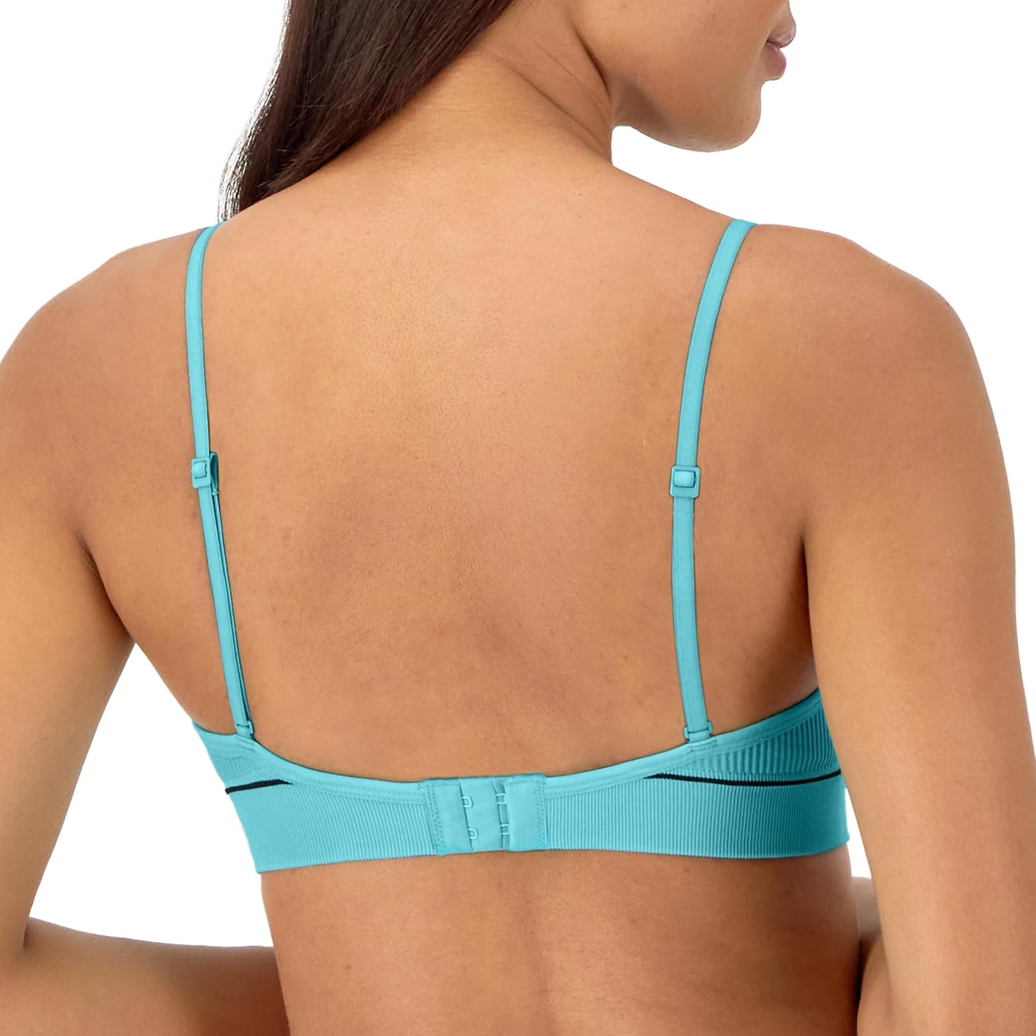 image:imageHanes Womens Originals Seamless Triangle Rib Bralette Soft Ribbed Bras ComfortFlex Fit BraTeal Tone