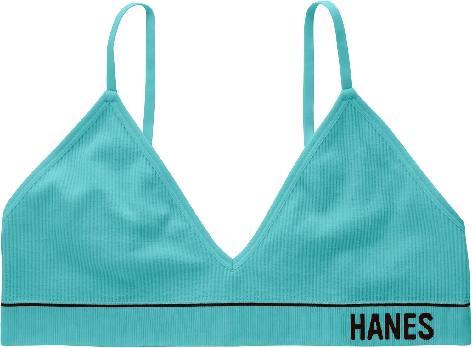 image:imageHanes Womens Originals Seamless Triangle Rib Bralette Soft Ribbed Bras ComfortFlex Fit BraTeal Tone