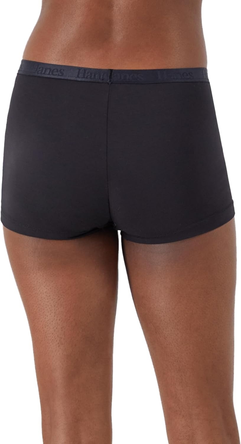 image:imageHanes Womens Originals SuperSoft Boxer Briefs 5Pack Viscose from Bamboo UnderwearBlackBlackSilver OpalSilver OpalWhite