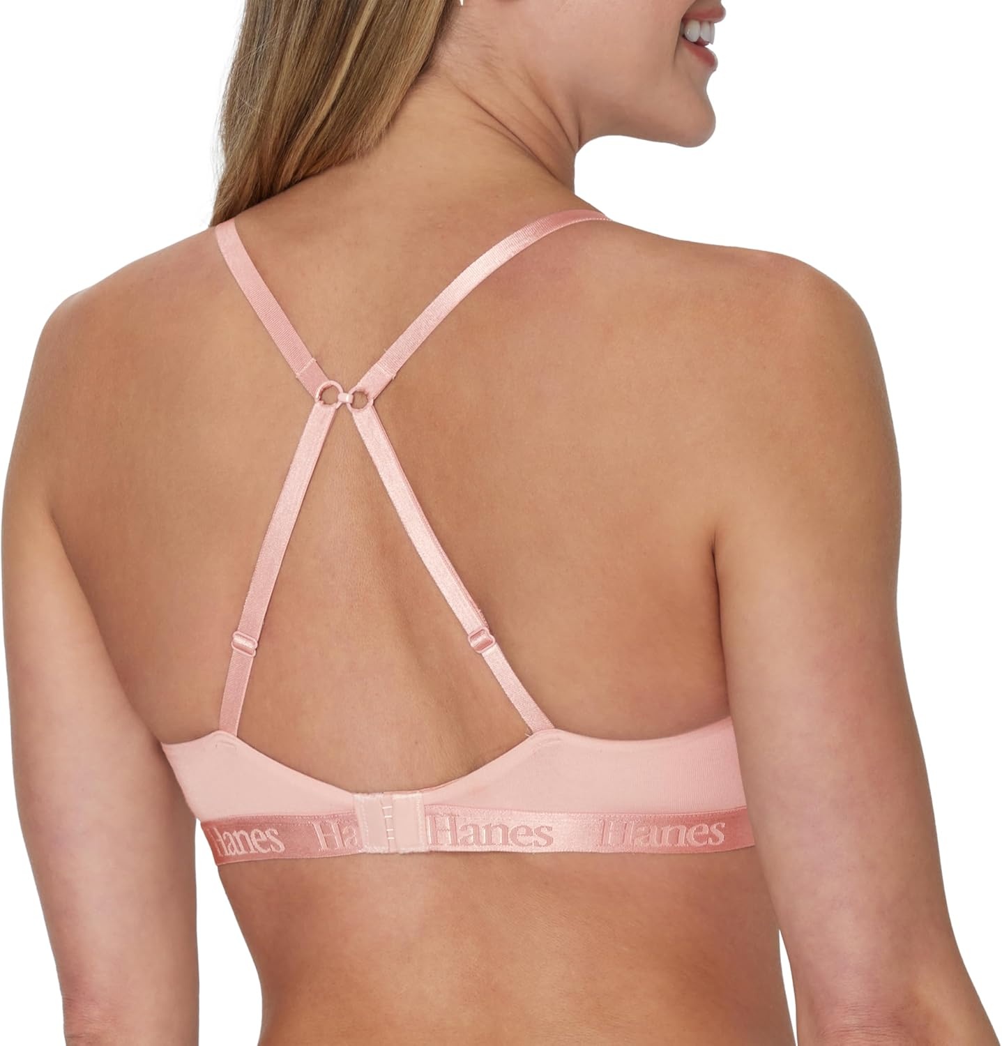 image:imageHanes Womens Originals Supersoft String Bralette Pullover Bra Scoop NecklineCotton Candy Pink