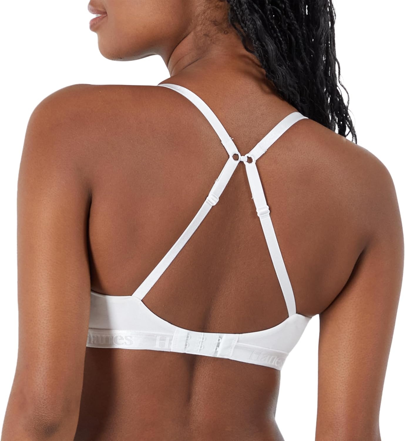 image:imageHanes Womens Originals Supersoft String Bralette Pullover Bra Scoop NecklineWhite