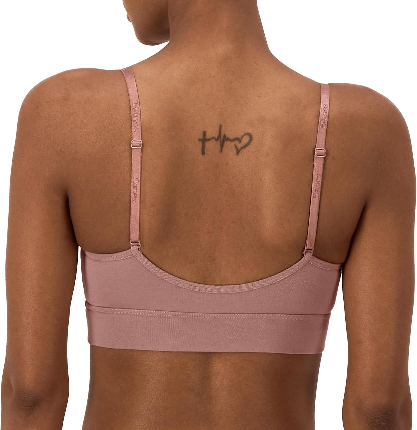 image:imageHanes Womens Originals Supersoft Triangle Bralette Viscose from Bamboo Longline BraletteEarthen Tan