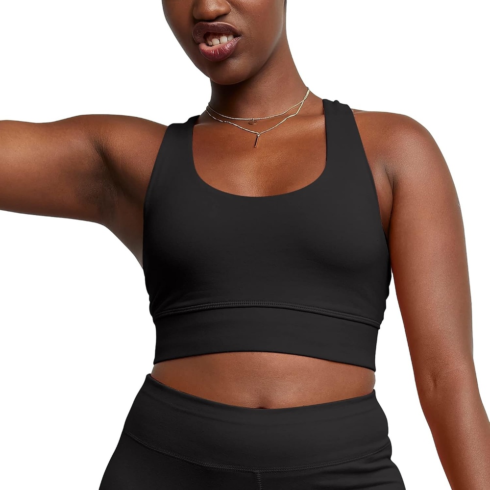 image:imageHanes Womens Hanes Originals Womens Longline Sports BraBlack