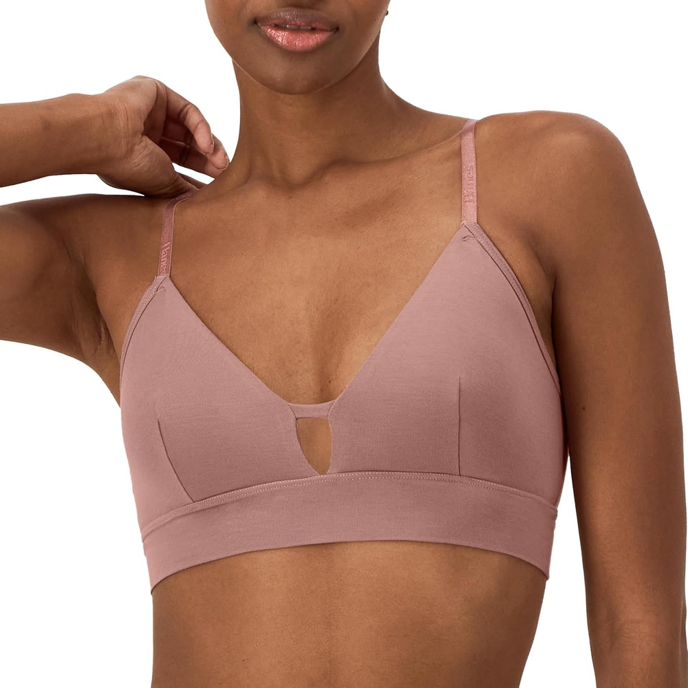 image:imageHanes Womens Originals Supersoft Triangle Bralette Viscose from Bamboo Longline BraletteEarthen Tan