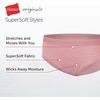 Hanes Girls’ Originals Supersoft Bikini Underwear, Modal Rib Panties for Girls, 6-pack(Hipster – Blue/Rose/White 6-pack)