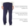 Hanes Men’s Lightweight Cotton Jersey Cuffed Jogger Sweatpants with Drawstring and Pockets – 30.5″(Athletic Navy)