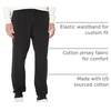 Hanes Men’s Lightweight Cotton Jersey Cuffed Jogger Sweatpants with Drawstring and Pockets – 30.5″(Black)