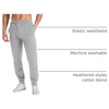 Hanes Men’s Lightweight Cotton Jersey Cuffed Jogger Sweatpants with Drawstring and Pockets – 30.5″(Light Steel)