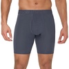 Hanes Men’s Originals Supersoft Boxer Brief Underwear, Total Support Pouch Boxer Briefs for Men, Long Leg & Regular, 3-pack(Black  Grey)