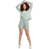 Hanes Originals Women’s Fleece Sweatshirt, Midweight Sweatshirt for Women, Placed Flowers(Antique Jade – Sun and Waves)