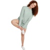 Hanes Originals Women’s Fleece Sweatshirt, Midweight Sweatshirt for Women, Placed Flowers(Antique Jade – Sun and Waves)
