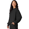Hanes Originals Women’s Fleece Sweatshirt, Midweight Sweatshirt for Women, Placed Flowers(Black)