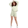 Hanes Originals Women’s Fleece Sweatshirt, Midweight Sweatshirt for Women, Placed Flowers(Chic Lime)