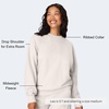 Hanes Originals Women’s Fleece Sweatshirt, Midweight Sweatshirt for Women, Placed Flowers(Natural)