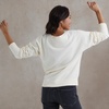 Hanes Originals Women’s Fleece Sweatshirt, Midweight Sweatshirt for Women, Placed Flowers(Parchment)
