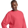 Hanes Originals Women’s Fleece Sweatshirt, Midweight Sweatshirt for Women, Placed Flowers(Pinky Peach)
