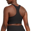 Hanes Womens Hanes Originals Women’s Longline Sports Bra(Black)