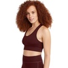 Hanes Womens Hanes Originals Women’s Longline Sports Bra(Mulled Berry)