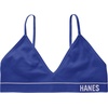 Hanes Women’s Originals Seamless Triangle Rib Bralette, Soft Ribbed Bras, ComfortFlex Fit Bra(Bright Violet Indigo)