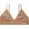 Hanes Women’s Originals Seamless Triangle Rib Bralette, Soft Ribbed Bras, ComfortFlex Fit Bra(Deep Glow)