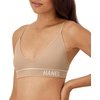 Hanes Women’s Originals Seamless Triangle Rib Bralette, Soft Ribbed Bras, ComfortFlex Fit Bra(Deep Glow)