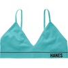 Hanes Women’s Originals Seamless Triangle Rib Bralette, Soft Ribbed Bras, ComfortFlex Fit Bra(Teal Tone)