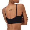 Hanes Women’s Originals Supersoft Triangle Bralette, Viscose from Bamboo Longline Bralette(Black)