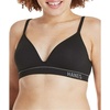 Hanes Women’s Seamless Wireless Bra, Originals Ribbed Contour Bras for Women, ComfortFlex Fit Bralettes, Full Coverage(Black)