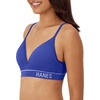 Hanes Women’s Seamless Wireless Bra, Originals Ribbed Contour Bras for Women, ComfortFlex Fit Bralettes, Full Coverage(Bright Violet Indigo)
