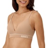 Hanes Women’s Seamless Wireless Bra, Originals Ribbed Contour Bras for Women, ComfortFlex Fit Bralettes, Full Coverage(Deep Glow)