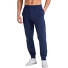 Hanes Men’s Lightweight Cotton Jersey Cuffed Jogger Sweatpants with Drawstring and Pockets – 30.5″(Athletic Navy)