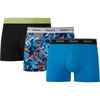 Hanes Originals Men’s Boxer Briefs & Trunks, Stretch Cotton Moisture-Wicking Underwear, Modern Fit Low Rise, Multipacks(Trunks – Blue/Black – 3 Pack)