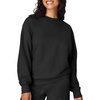 Hanes Originals Women’s Fleece Sweatshirt, Midweight Sweatshirt for Women, Placed Flowers(Black)