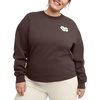 Hanes Originals Women’s Fleece Sweatshirt, Midweight Sweatshirt for Women, Placed Flowers(Dark Crimson)