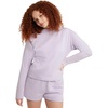 Hanes Originals Women’s Fleece Sweatshirt, Midweight Sweatshirt for Women, Placed Flowers(Future Lavender)