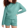 Hanes Originals Women’s Fleece Sweatshirt, Midweight Sweatshirt for Women, Placed Flowers(Spanish Moss)