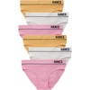 Hanes Women’s Originals Seamless Stretch Rib Bikini Panties Pack, Assorted Colors, 6-pack(Goldie/White/Gumball Pink)
