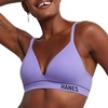 Hanes Women’s Seamless Wireless Bra, Originals Ribbed Contour Bras for Women, ComfortFlex Fit Bralettes, Full Coverage(Lively Lavender)