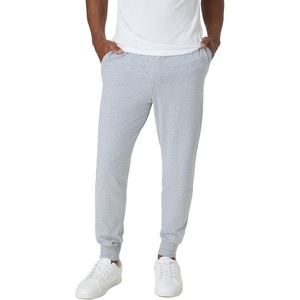 Hanes Men’s Lightweight Cotton Jersey Cuffed Jogger Sweatpants with Drawstring and Pockets – 30.5″(Light Steel)